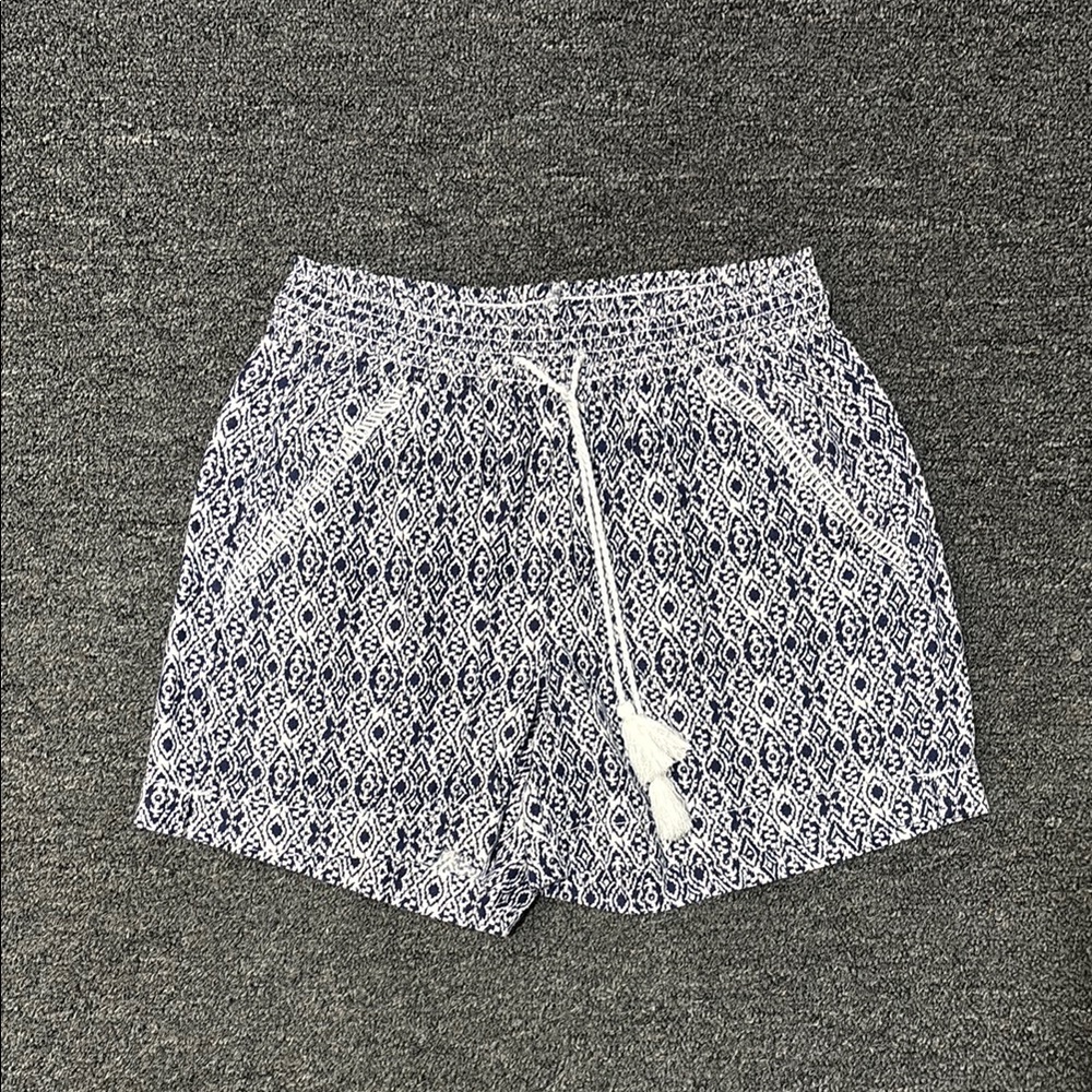 Briggs New York High Waist Blue and White Shorts